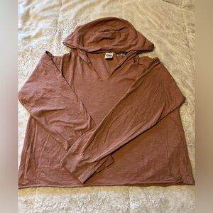 PINK Dusty Rose/Rust Lightweight Hoodie